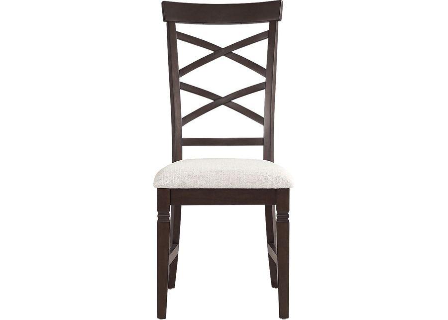 Winslow Brown Cherry 5 Pc Round Dining Room with X-Back Chairs