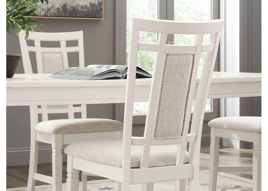 Winslow White 5 Pc Rectangle Dining Room with X-Back Chairs