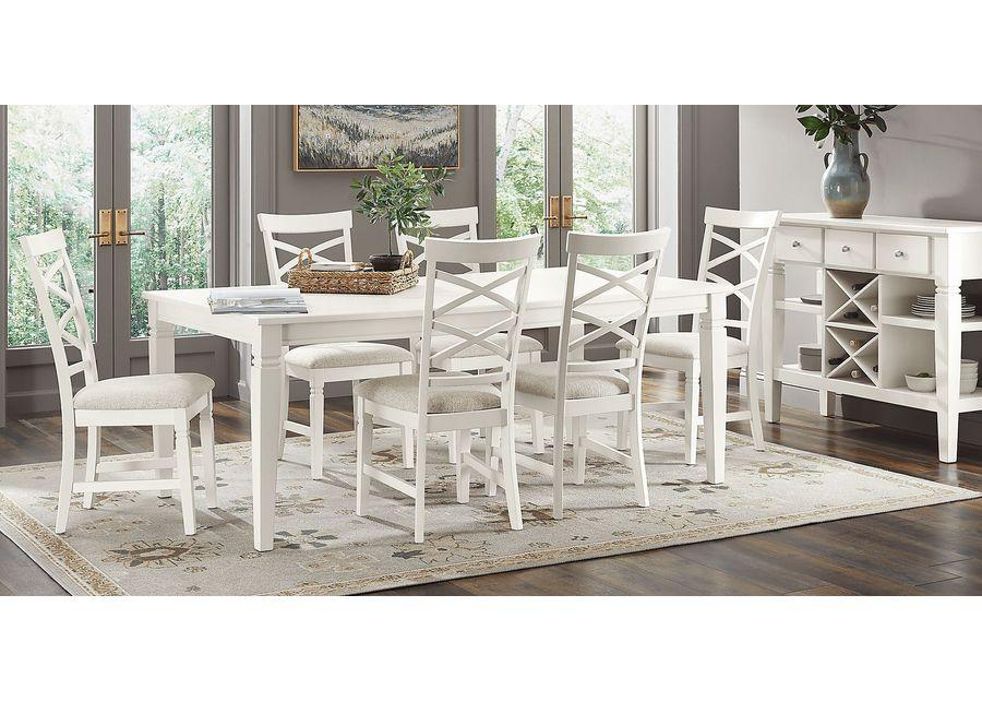 Winslow White 5 Pc Rectangle Dining Room with X-Back Chairs