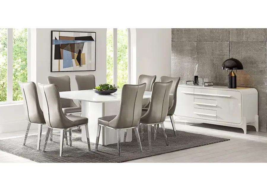 Tobian White 5 Pc Dining Room With Burrette Side Chairs