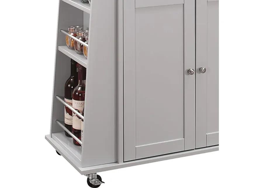 Tullarick Gray Kitchen Cart