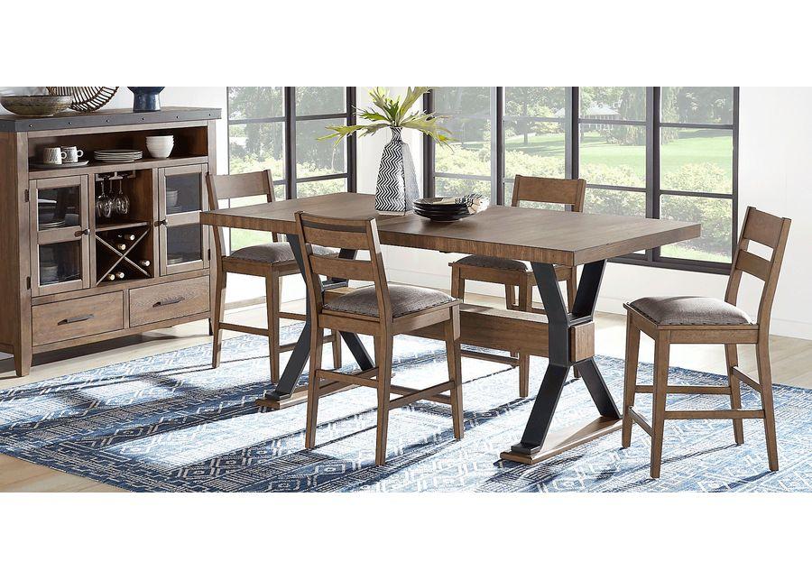 Hazelnut Woods Brown Counter Height Dining Table