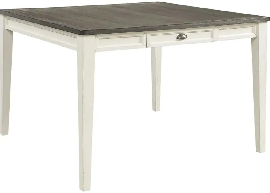 Keston White Square Counter Height Dining Table