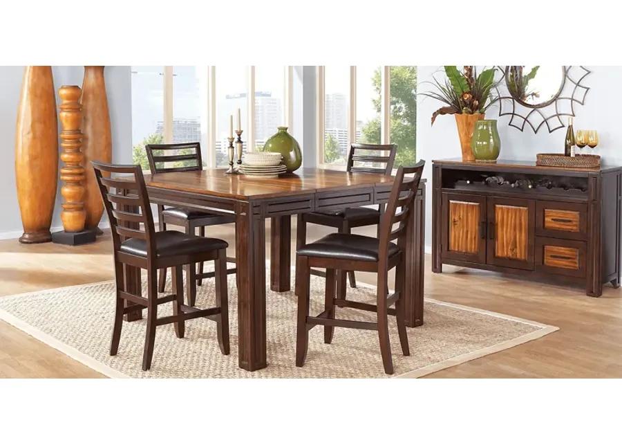 Adelson Chocolate Square Counter Height Dining Table