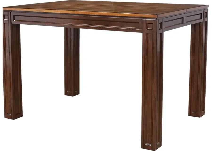 Adelson Chocolate Square Counter Height Dining Table