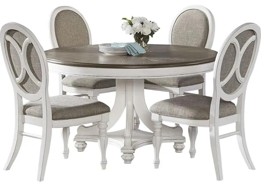 French Market White Round Dining Table