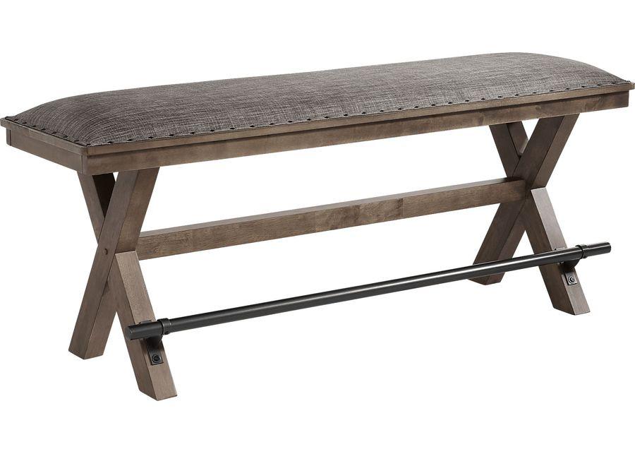 Hazelnut Woods Brown Counter Height Bench