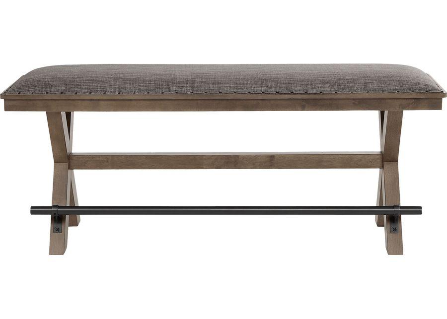 Hazelnut Woods Brown Counter Height Bench