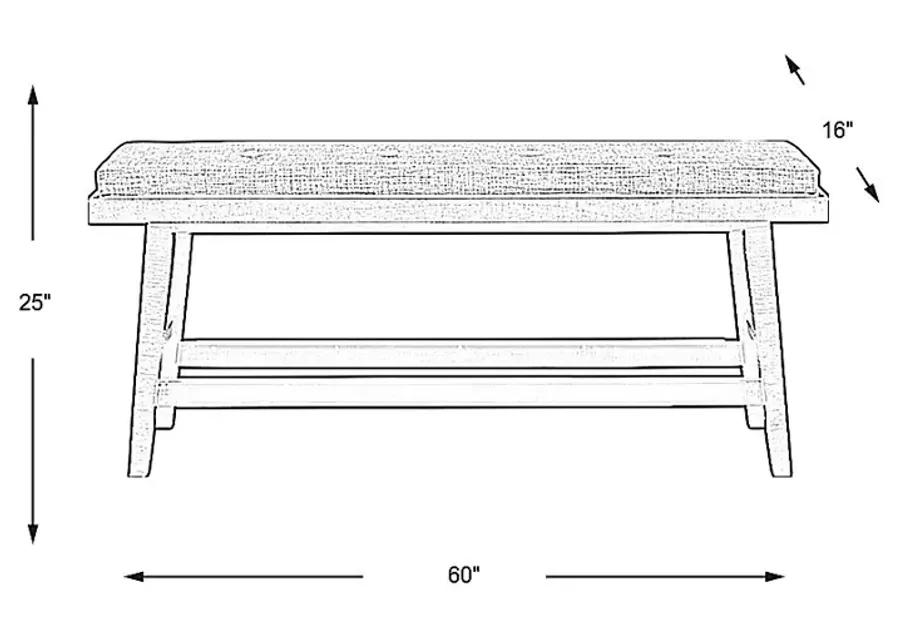 Hill Creek Black Counter Height Bench