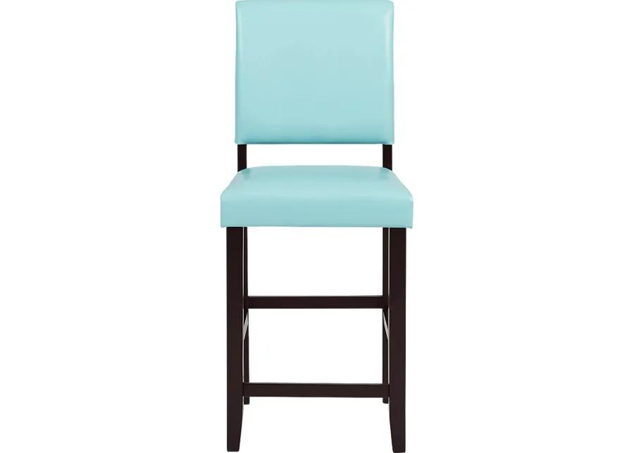 Sunset View Blue Counter Height Stool