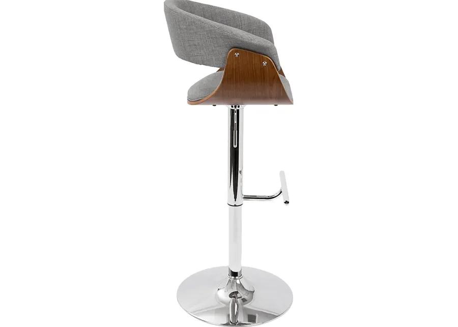 Vintage Mod Gray Adjustable Barstool