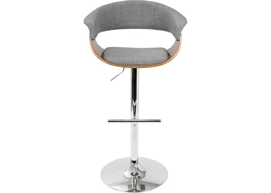 Vintage Mod Gray Adjustable Barstool