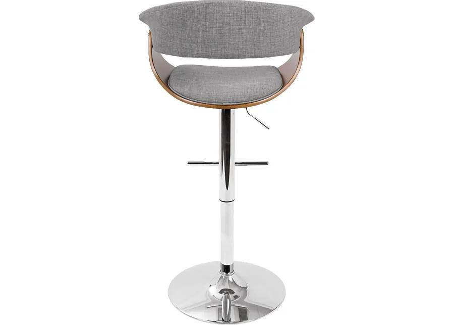 Vintage Mod Gray Adjustable Barstool