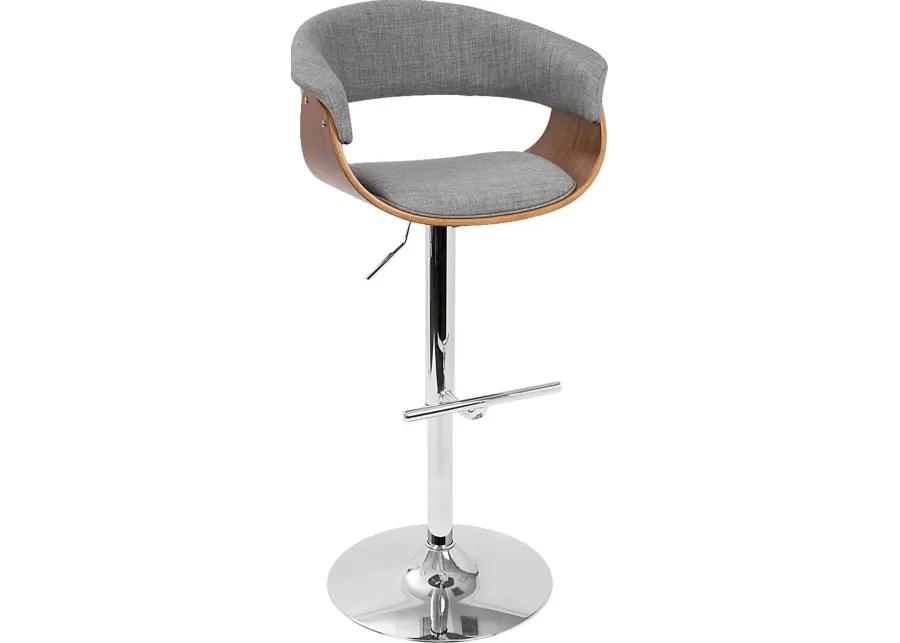 Vintage Mod Gray Adjustable Barstool