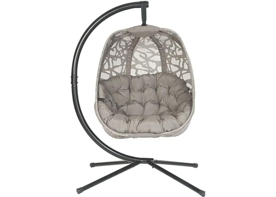 Outdoor Wolframe Beige Hanging Chair