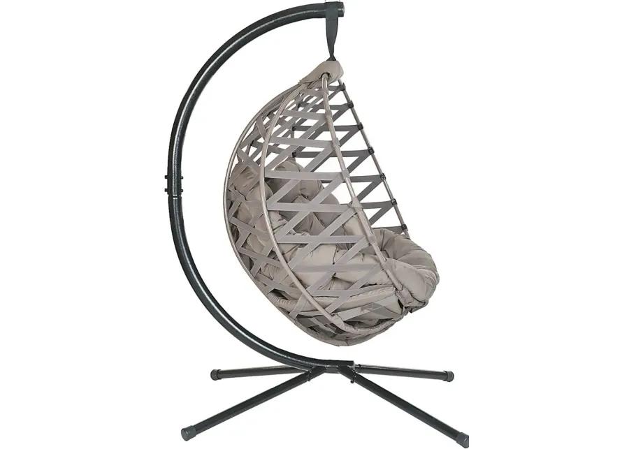 Outdoor Zabolio Beige Loveseat Outdoor Wynnmeadow Beige Hanging Chair