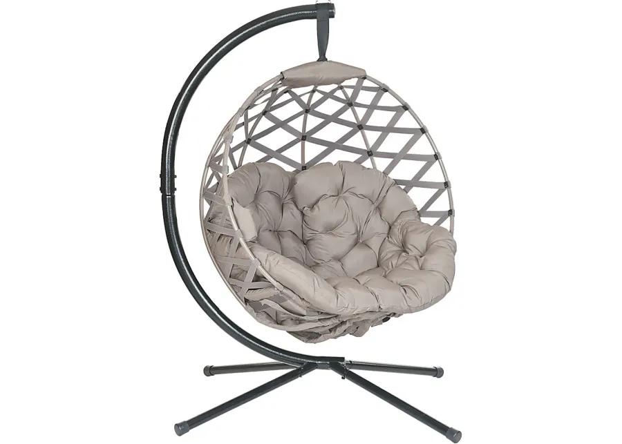 Outdoor Zabolio Beige Loveseat Outdoor Wynnmeadow Beige Hanging Chair