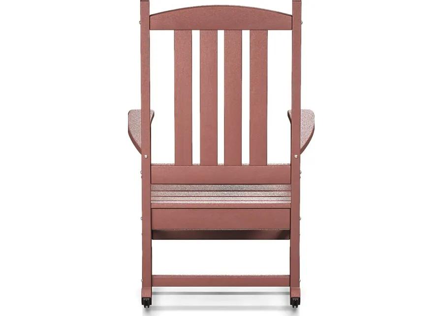Brocky Red Outdoor Rocking Chair