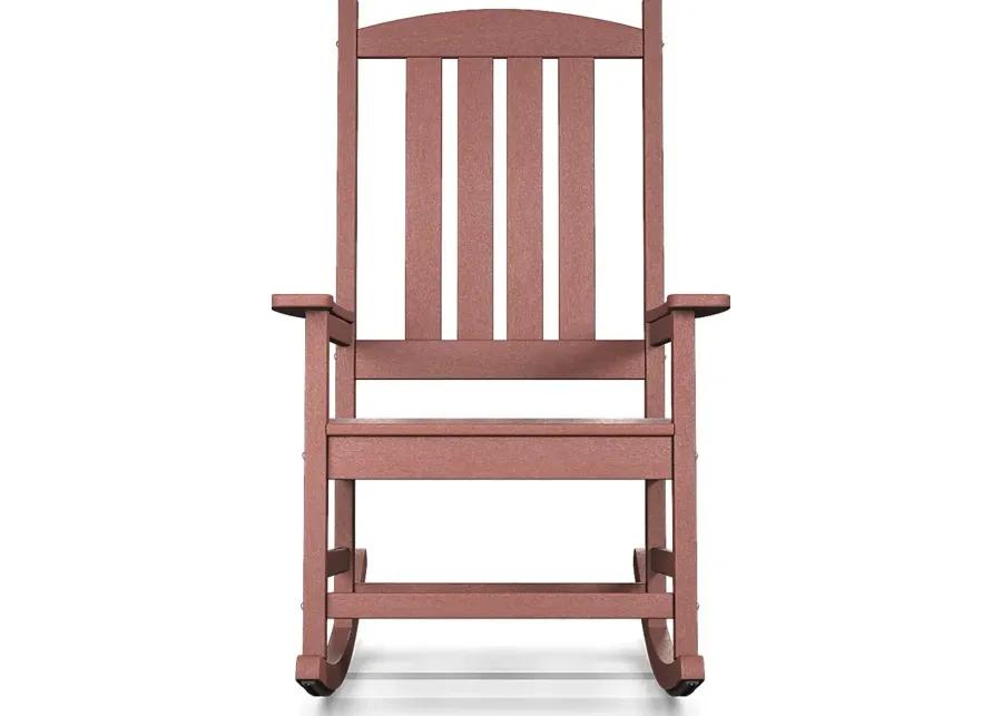 Brocky Red Outdoor Rocking Chair