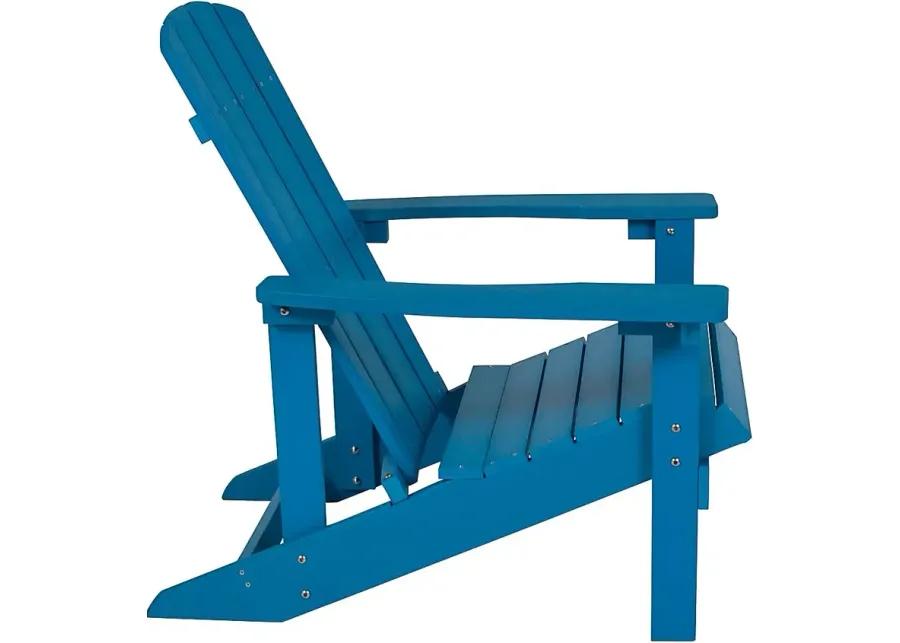 Outdoor Charleslynn Blue Adirondack Chairs and Side Table