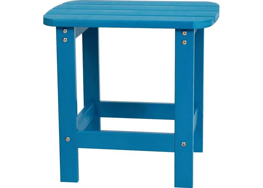 Outdoor Charleslynn Blue Adirondack Chairs and Side Table