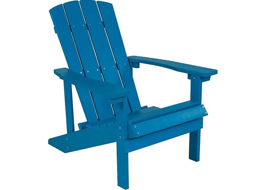 Outdoor Charleslynn Blue Adirondack Chairs and Side Table