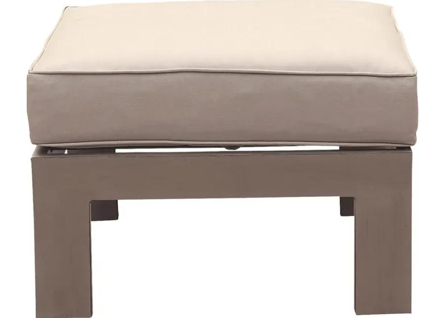 Outdoor Clothide Brown Ottoman