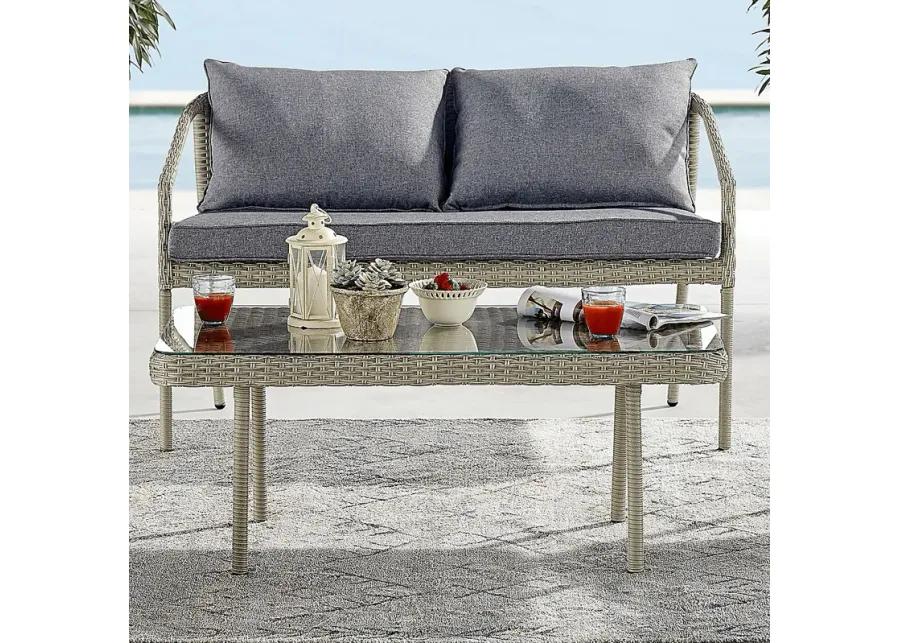 Deckle I Light Gray Outdoor Cocktail Table