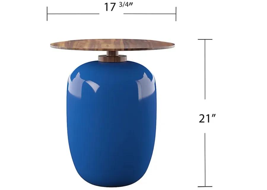 Outdoor Niedhardt Blue Accent Table