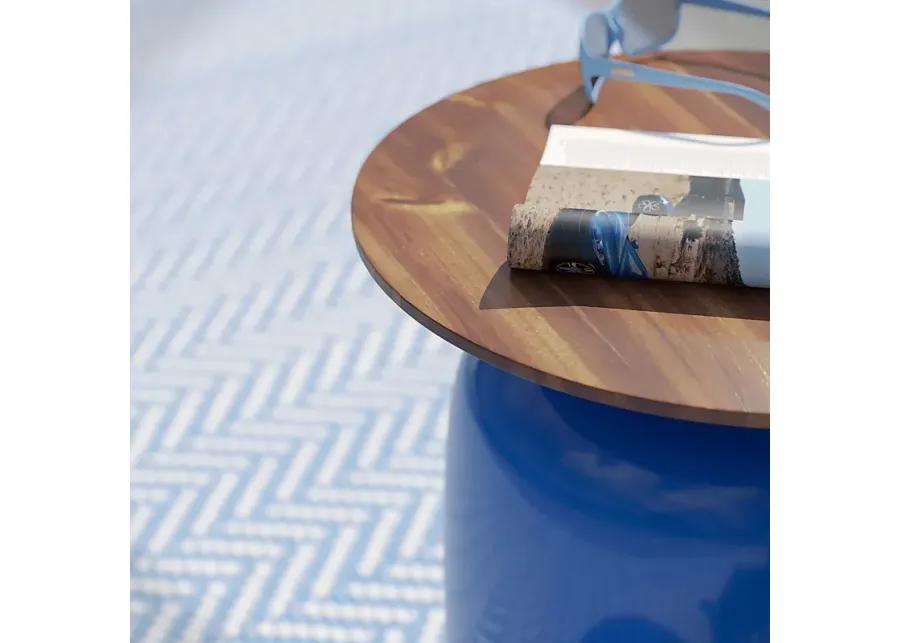 Outdoor Niedhardt Blue Accent Table