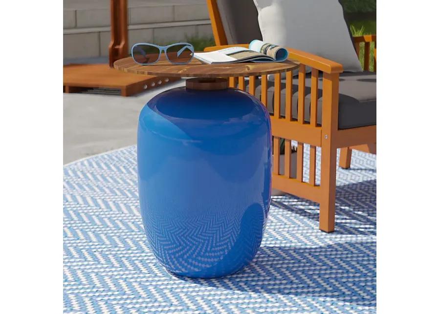 Outdoor Niedhardt Blue Accent Table