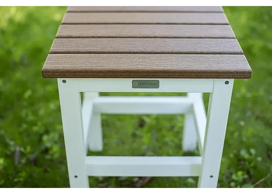 Bayfield Park Natural White and Mocha Outdoor Side Table