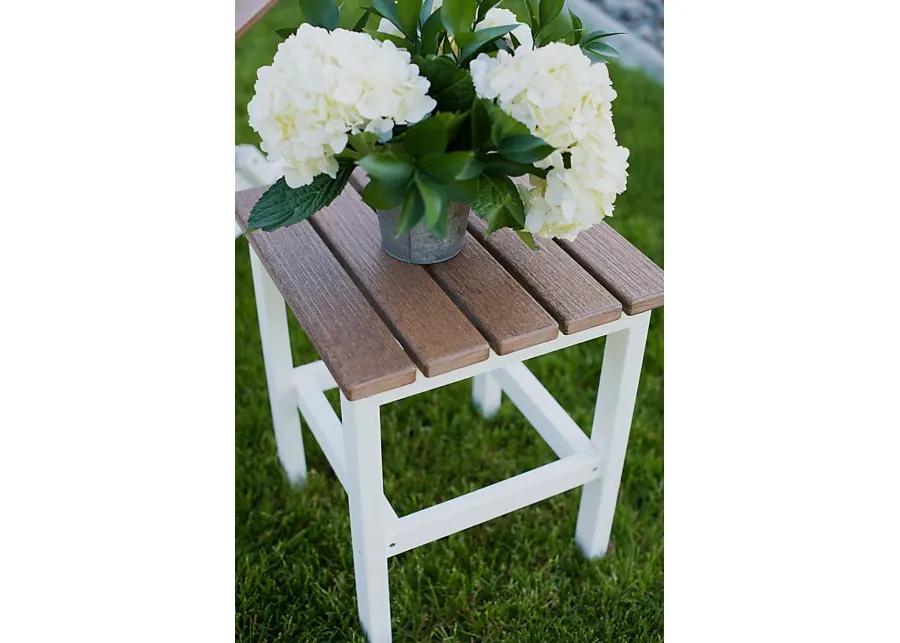 Bayfield Park Natural White and Mocha Outdoor Side Table