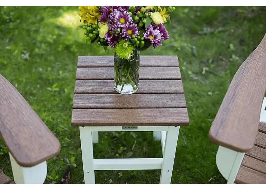 Bayfield Park Natural White and Mocha Outdoor Side Table