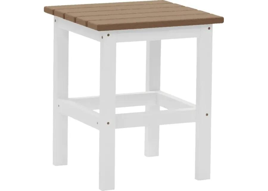 Bayfield Park Natural White and Mocha Outdoor Side Table