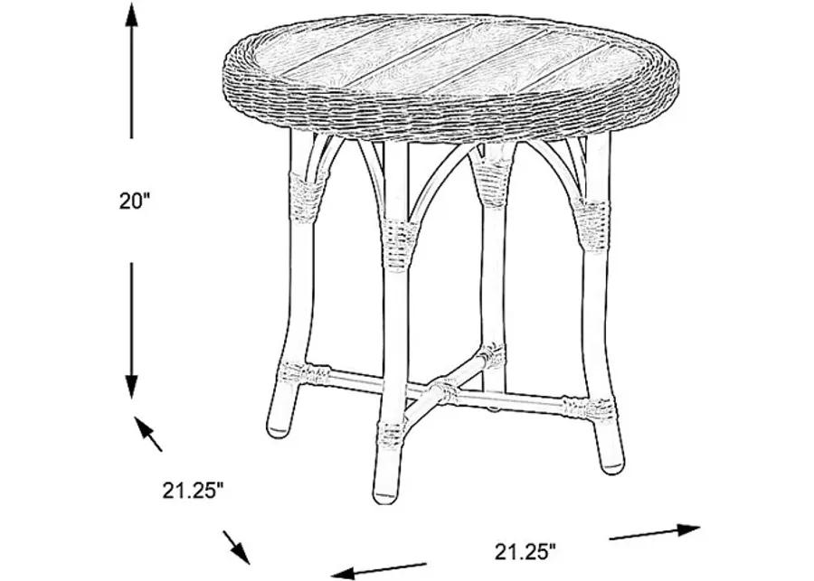 Ridgecrest Brown Outdoor Round End Table