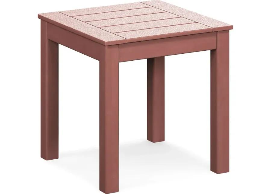 Addy Red Outdoor End Table