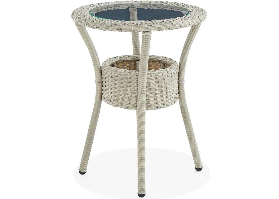 Gentle Doe Beige Outdoor End Table