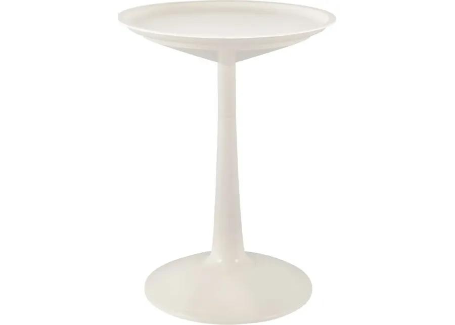 Lagoon Sprout White Adjustable Outdoor Side Table