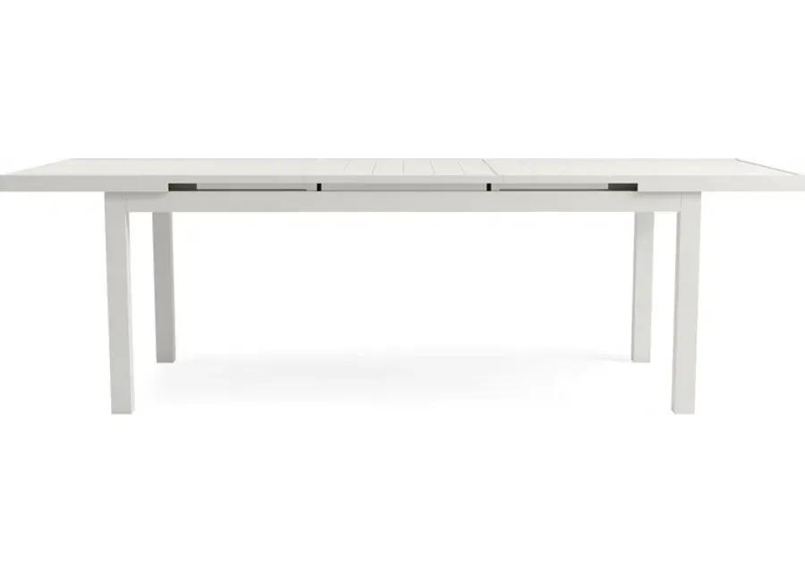 Park Walk White 73 - 97 in. Rectangle Extension Outdoor Dining Table