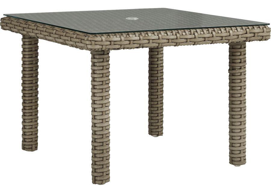 Siesta Key Driftwood 5 Pc 42 In. Square Outdoor Dining Set with Twine Cushions