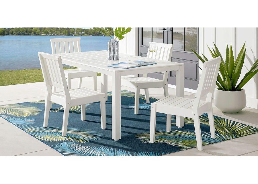 Eastlake White Outdoor Side Chair