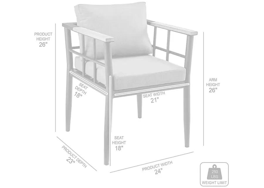 Outdoor Aurania Black Arm Chair, Set of 2