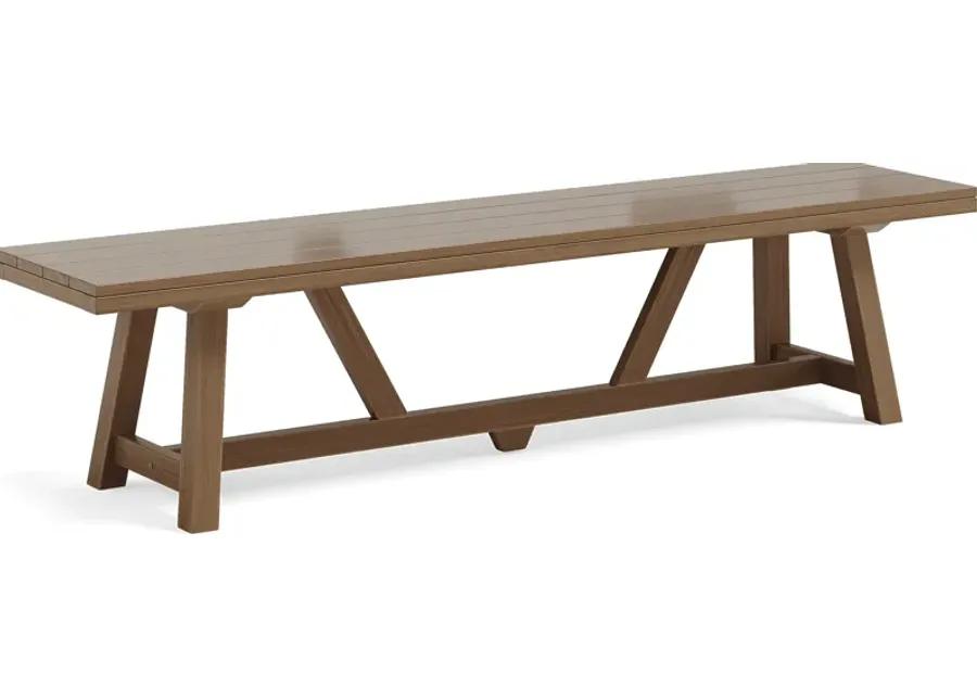 Patmos Tan 78 in. Outdoor Dining Bench