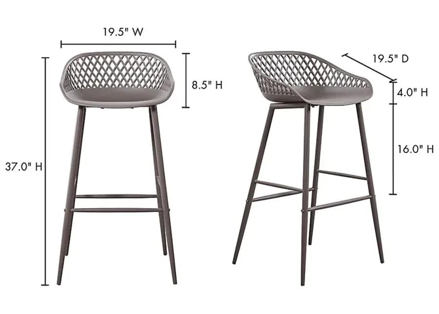 Belcross Gray Outdoor Barstool