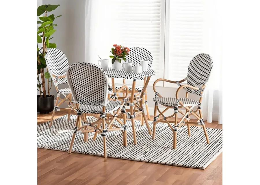 Outdoor Nalina Elle I Black 5pc Bistro Set