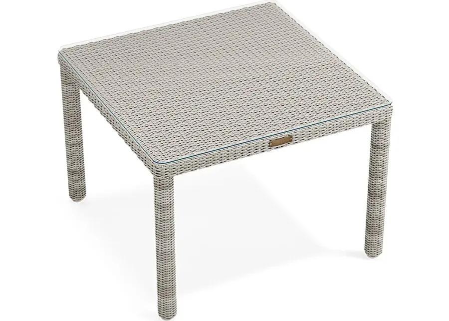 Patmos Gray Wicker Square Outdoor Dining Table