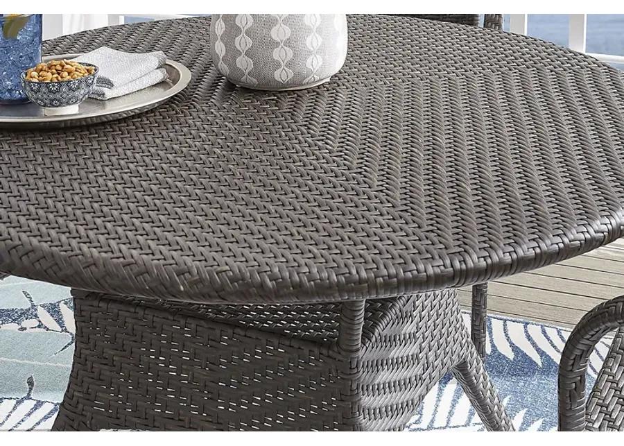 Bay Terrace Brown Wicker 5 Pc 48 in. Round Outdoor Dining Set