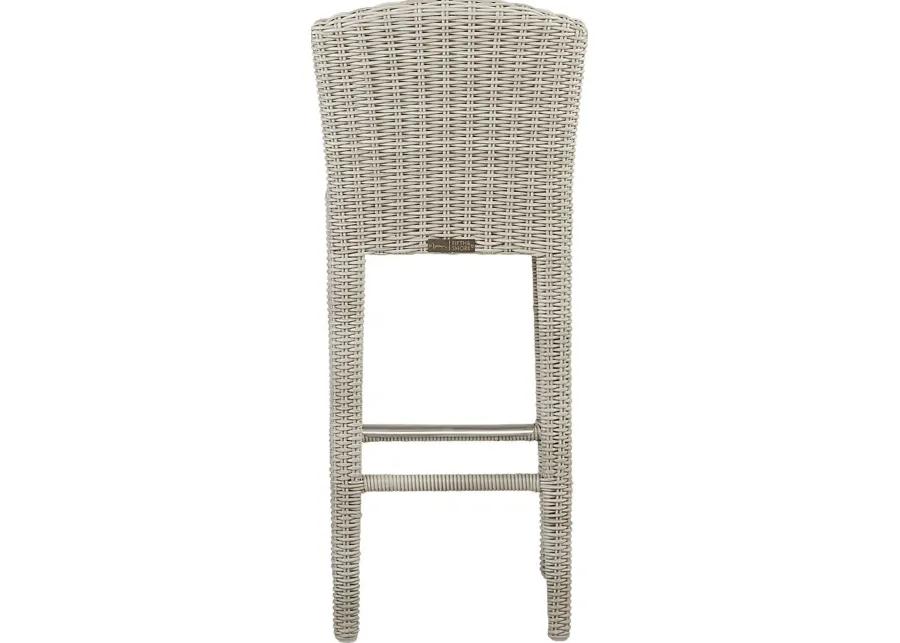 Patmos Gray Wicker 3 Pc 36 in. Square Bar Height Outdoor Dining Set