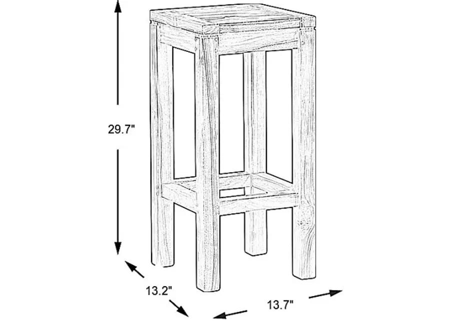 Patmos Teak Outdoor Barstool